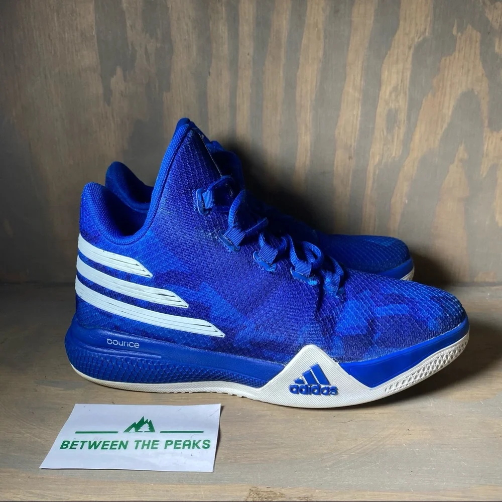 adidas Bounce Basketball Shoes Blue White Size 7